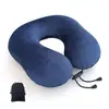 2019 Nuevo al por mayor personalizado almohada de viaje en forma de U almohada inflable para el cuello almohada de avión en forma de U almohada para el cuello se puede usar para el cabello