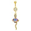 Gaibei Europa e Estados Unidos transfronteiriça demônio olhos umbigo anel pequeno piercing de árvore unha umbilical pequena flor piercing ornamentos umbilicais fábrica cabelo liso