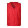 Chaleco de Trabajo con Cuello en V Chaleco para Voluntarios sin Cuello con Botones Chaleco Estampado con logo Ropa Roja de Voluntario Cuello de Corazón de Pollo