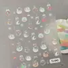 Adesivos de Unha Bola de Natal Aurora Múltiplos Estilos Disponíveis Hot Stamping Laser Adesivos de Unha de Natal de Inverno Estilo TJ