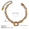 Pulsera de Moda Europea y Americana Collar de Oro de 18K Cadena en Forma de O Collar de Cristal Pulsera de Perlas Collar de Circonita Joyería de Acero Inoxidable