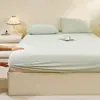 Conjunto de Lençol de Seda Gelada Três Peças Modelo Novo 2026, Protetor de Colchão Jacquard de Seda Refrescante, Cobre-leito, Lençol de Cama Solteiro