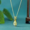Pingente Chinês Novo Original Vintage Cor Esmalte Imitação Jade Hetian Jade Fulu Cabaceira Colar de Alta Qualidade Galhos Dourados e Folhas de Jade
