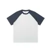 Camiseta raglán de peso pesado AG260 g, a juego de colores, guía de llegada, algodón peinado, manga corta, algodón estampado, camiseta corta de algodón