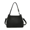 Bolsa balde com padrão de lichia para mulheres, casual 2026 nova moda outono versátil bolsa transversal, bolsa de ombro de nicho
