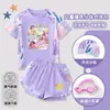 2026 Novo Maiô Kpop Demon Slayer para Meninas Roupa de Banho Infantil Secagem Rápida Duas Peças Tendência para Crianças Maiores