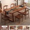 Nova Mesa de Chá Estilo Chinês e Cadeira Combinação Doméstica de Madeira Maciça Mesa de Negociação de Perna Mesa de Café Escritório Uma Mesa Cinco Cadeiras Mesa de Chá Kung Fu