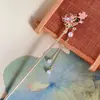Pasador de Mariposa de Cristal para Mujer, Pasador de Alto Nivel Estilo Chino Nuevo, Tocado de Estilo Antiguo, Pasador con Borla de Perla
