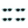 10 Accesorios Redondos de Acrílico para Gafas Preparación de Juguetes de Peluche Hechos a Mano Muñeca Decoraciones Faciales Material