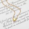 Versão coreana de aço titânio personalizado na moda colar tridimensional feminino Coringa ins simples retenção de cor banhada a ouro Cadeia de clavícula vermelha líquida atacado