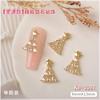 Nova Celebridade Cibernética Nail Art Luxo Leve Série de Natal Joias de Zircônia Floco de Neve Alce Árvore de Natal Super Flash Unha Metal Diamante Decoração