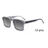Gafas de Sol Polarizadas de Lujo Ligero Transfronterizas con un Toque de Alta Gama, Montura Cuadrada Unisex Estilo Europeo y Americano Gafas de Acetato Gafas de Sol de Moda