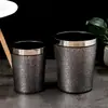 Lixeira Estilo Europeu Doméstica Sala de Estar Cozinha Quarto Sem Tampa Grande Criativa Banheiro Lixeira de Plástico com Anel de Pressão
