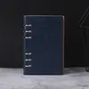 Cuaderno A5 de Hojas Sueltas Logo Personalizado Minutas de Reunión de Oficina Diario de Trabajo de Imitación de Cuero de 6 Agujeros