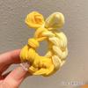 Versión coreana de banda para el cabello trenzada de color grueso y elástico con lazo de dopamina, cabello duradero que no daña la cuerda para la cabeza femenina de alto valor de color