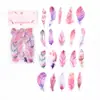 Paquete de Pegatinas de Tinta Blanca 'Sugar Poetry Pet' Serie Pluma Pegatinas Decorativas para Diario con Temática de Plumas Incluye 40 Piezas