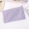 Estuche Infantil de Color Sólido Diseño Simple Estuche con Cremallera Bolsa para Lápices para Estudiantes de Primaria Estuche Portátil de Almacenamiento