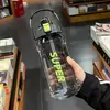 Taza de Agua de Gran Capacidad Celebridad de Internet Deportes Fitness Taza con Popote de Alto Valor 2 Litros con Escala Verano Exterior Hervidor de Agua Portátil