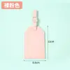Capa flip vertical em couro PU espesso multicolorida em estoque para cartão de embarque com fivela de metal, cartão de papel para assinatura grátis, personalização de etiqueta de bagagem