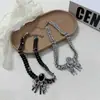 Collar Cadena Exagerado Diamante Dulce Fresco Pedrería Colgante Temperamento de Celebridad Personalidad de Moda