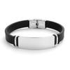 Jóias uma geração de explosões transfronteiriças acessórios pulseira de aço inoxidável pulseira masculina pulseira de silicone atacado para mapear