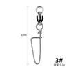 Conector de Pasador Rápido Tipo B de Acero Inoxidable Giratorio con Rodamiento Anillo de Conexión Figura 8 Pasador Herramientas Accesorios Aparejos de Pesca