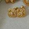 Aretes de botón de plata de ley s925 con mortero de diamante, aretes de botón exquisitos de alto temperamento