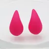 Novos Brincos de Acrílico em Forma de Gota para Comércio Exterior, Tarraxas Redondas, Conjunto Fofo, Brincos Versáteis de Estilo Europeu e Americano para Mulheres