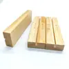 Fabricante Personalizado Base Ranurada de Madera Maciza Mesa de Escritorio Multifuncional Base de Madera DIY Ranura para Tarjeta Decorativa Bloque de Madera