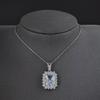 Collar de esmeralda de lujo exquisito transfronterizo de comercio electrónico europeo y americano, colgante de princesa de alta gama para mujer x7219