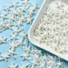 Colgante de concha de color perla artificial acrílica con agujeros, cuentas perforadas de color concha de estrella de mar y caracola para accesorios de joyería DIY