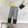 Pantalones de Terciopelo Crema para Niñas, Terciopelo de Una Pieza Otoño Invierno 2025 Leggings Gruesos Lindos para Niños, Pantalones Cálidos Casuales