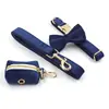 Conjunto Especial de Coleira e Guia de Veludo Cisne para Cachorro Suporte para Saquinhos de Cocô para Cães Pequenos e Médios