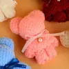 Toalla de Terciopelo Coral Cuadros de Piña Oso Perla Recuerdo Inauguración Cumpleaños Regalo de Vuelta Celebración Boda Regalo de Tienda Toalla