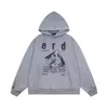Al por mayor transfronterizo Sudadera con capucha lavada y desgastada nueva ERD Melancolía Rica Segunda Generación Estilo holgado Estampado de figura