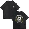 Camisetas Vintage Lavadas Old Skeleton Gym Pump Cover para Hombre Ove