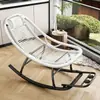 Mecedora Reclinable Adulto Puede Dormir Hogar Balcón Descanso para Almorzar Silla de Ocio Silla de Ratán Colorida Casual Silla para Persona Perezosa