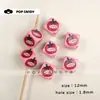 Bolo de Cogumelo Série Ursinho Fofo Ilustração Quadrados Miçangas Soltas Pulseira Colar Artesanal Acessórios para Miçangas Materiais