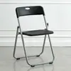 Silla Plegable de Plástico, Silla para Uso Doméstico con Respaldo, Silla Popular para Fotos, Silla de Comedor para Dormitorio, Silla Plegable para Oficina de Conferencias, Taburete Plegable para Exteriores