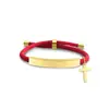 Pulsera Personalizada Publicidad Transfronteriza Logo Personalizado Multicolor Cruz Regalo Navideño Pulsera Trenzada Grabada de Acero de Titanio