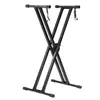 Posicionamiento y Desmontaje Automático de Soporte de Piano de Doble Tubo, Soporte de Piano de Forma Doble X Autoajustable, Desmontaje y Montaje de Doble Tubo Ponderado de Soporte de Piano Digital en Forma de X, Exportación