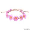 Accesorios de Disfraz Hippie de los años 60 Diadema de Girasol Gafas Redondas y Collar de Cincel de Paz Aretes traje