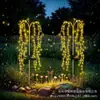 Nuevas luces de fuegos artificiales de suelo alimentadas por energía solar, luces LED impermeables para exteriores tipo fuegos artificiales, luces decorativas para patios, parques y paisajismo