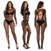Nueva Lencería Erótica con Estampado de Leopardo Europeo y Americano Body de Malla Hueca sin Espalda Ropa Sexy Ajustada Dropshipping Transfronterizo