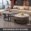 Mesa de Centro de Madeira Maciça Sala de Estar Uso Doméstico Apartamento Pequeno Moderno Simples Luxo Leve Sensação de Alto Padrão Camada Dupla Mesa de Chá para Sofá