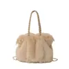 Nuevos Bolsos Peludos de Otoño e Invierno para Mujer, Bolsos de Mano Peludos de Alta Gama, Bolsos Cruzados de Gran Capacidad, Bolsos Tote con un Aspecto Elegante