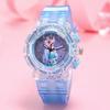 Stock Listo Reloj Luminoso Infantil Princesa Su Princesa Aisha Luz de Colores Intermitente Reloj de Regalo para Niña
