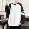 Sudadera Blanca Versátil para el Día a Día Marca de Moda Juvenil Top 2025 Otoño Camiseta de Manga Larga para Hombre