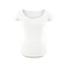 8715-2026 Primavera/Verano Nuevo Sexy Adelgazante Camiseta Base Superior Estilo Europeo y Americano Moda Cuello Redondo Manga Corta Camiseta para Mujer