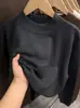 Suéter Básico de Cuello Alto Medio para Hombre Otoño e Invierno 2026, Amigable con la Piel, Corte Ajustado, Suéter Pulóver de Punto Casual para Interior